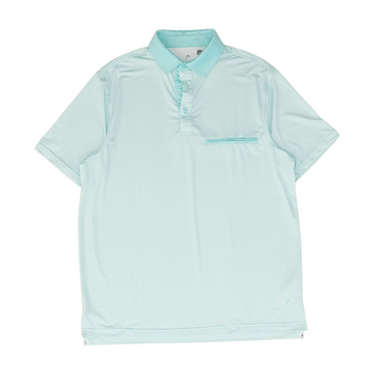 Blue Abstract Short Sleeve Polo