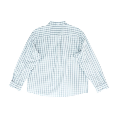 Gray Plaid Long Sleeve Button Down