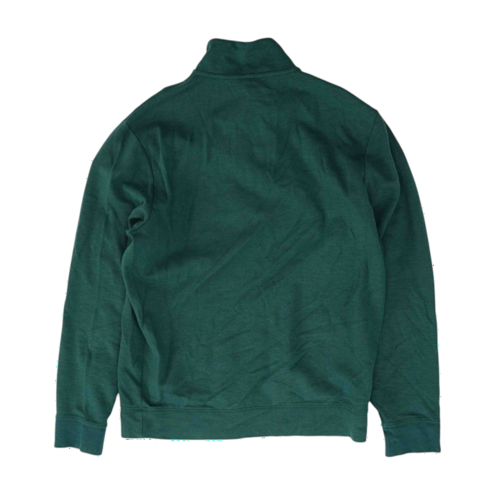 Green Solid 1/4 Zip Pullover