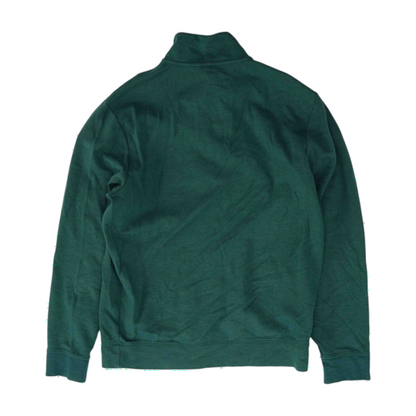 Green Solid 1/4 Zip Pullover
