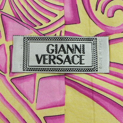 Vintage Yellow Abstract Neck Tie