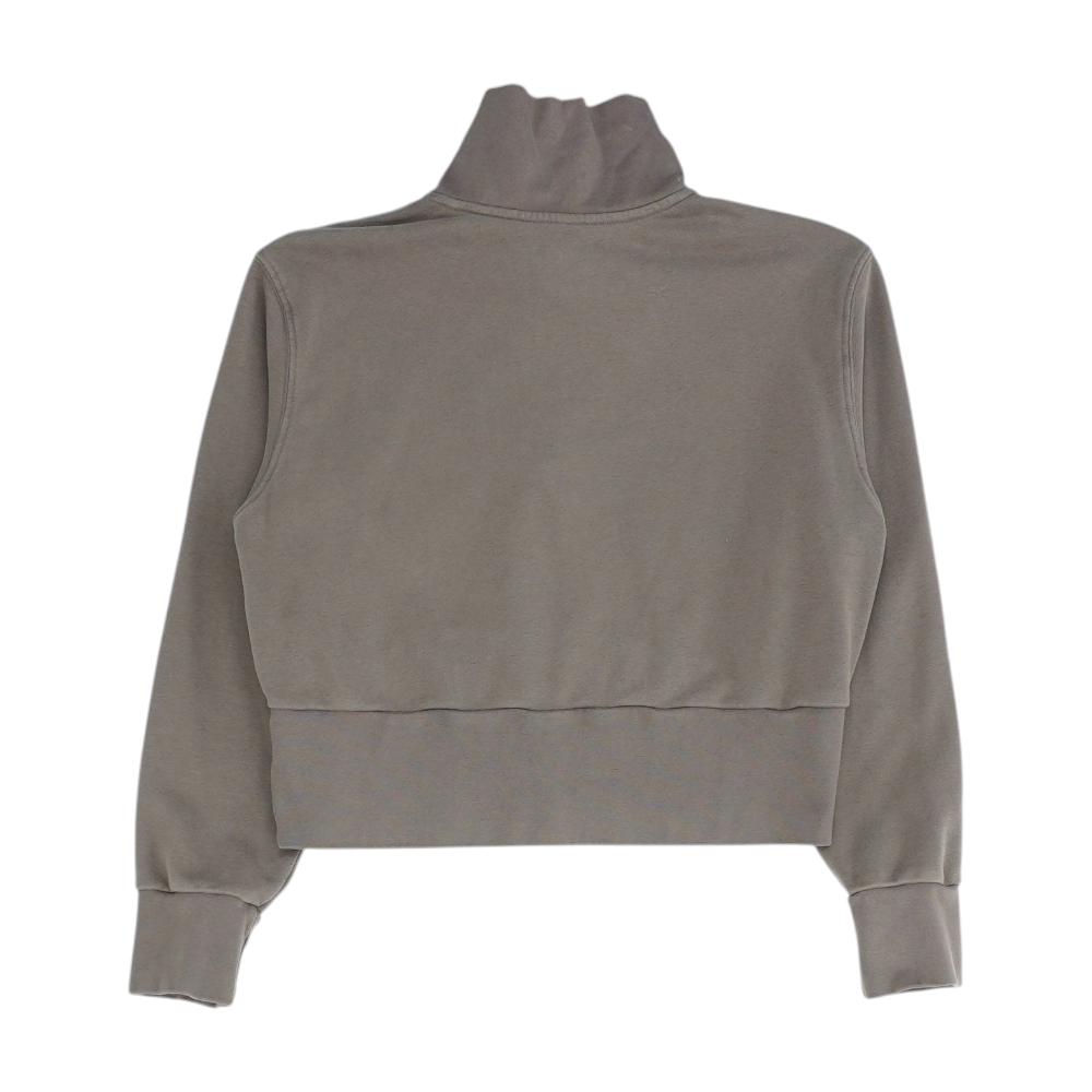 Gray Solid 1/4 Zip Pullover