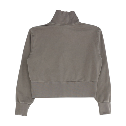 Gray Solid 1/4 Zip Pullover