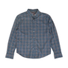 Navy Plaid Long Sleeve Button Down