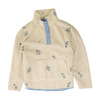 Ivory Floral 1/4 Zip Pullover