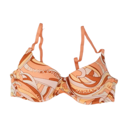Peach Abstract Bra