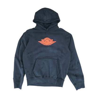 Black Solid Hoodie Pullover