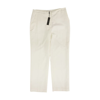 White Solid Pants