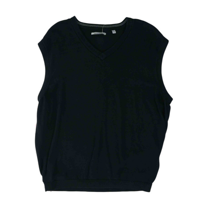 Black Solid Vest Sweater