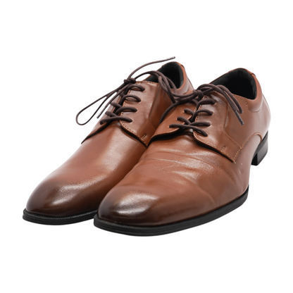 Brown Lace-Up Dress Shoes