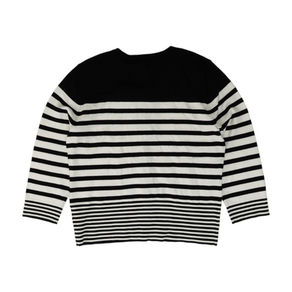 Black Striped Cardigan Sweater