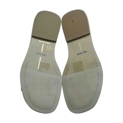 Dolce Vita Beige Flat Sandals – Image 6