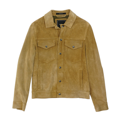 Italian Suede Dylan Jacket in Cappuccino
