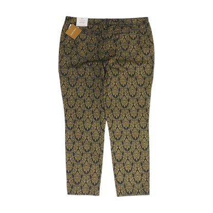 Gold Abstract Slim Jeans