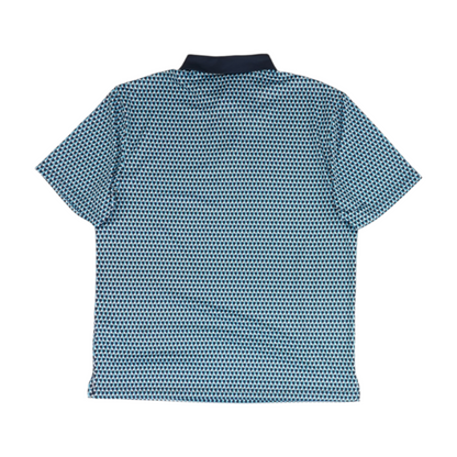 Navy Abstract Short Sleeve Polo