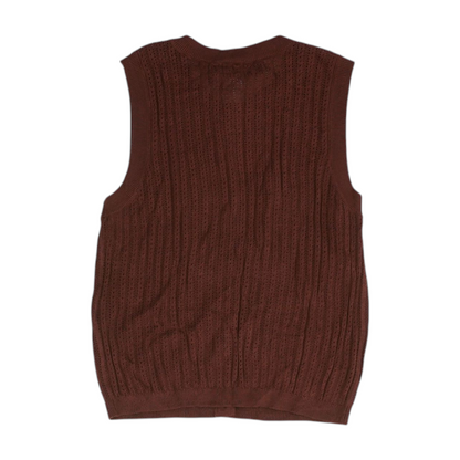 Burgundy Vest Sweater