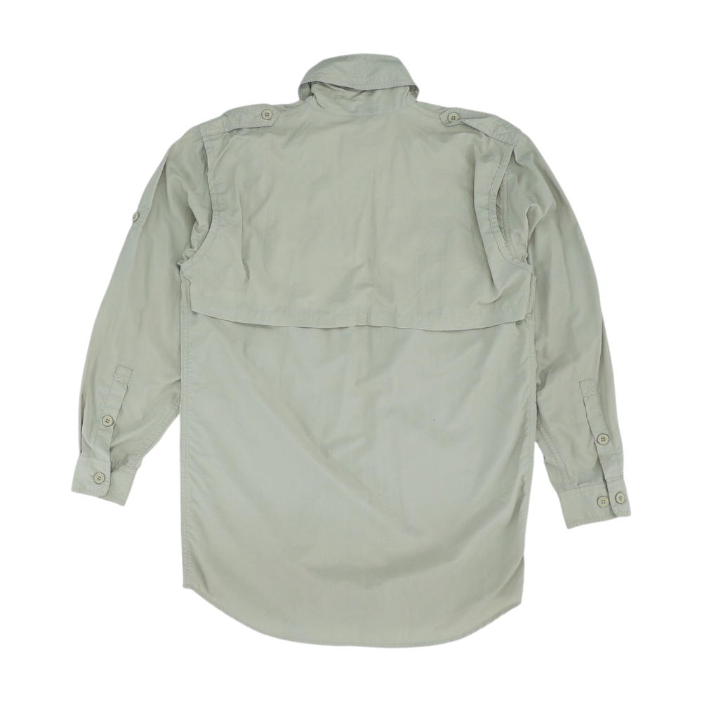 Tan Solid Outdoor Button Down