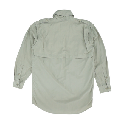 Tan Solid Outdoor Button Down