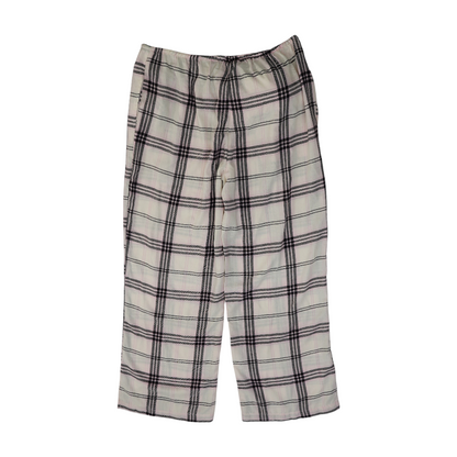 White Plaid Pajama Bottom
