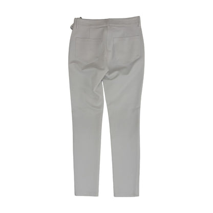 White Solid Leggings
