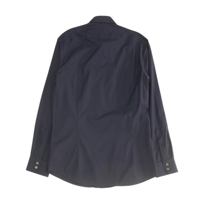 Navy Solid Long Sleeve Button Down