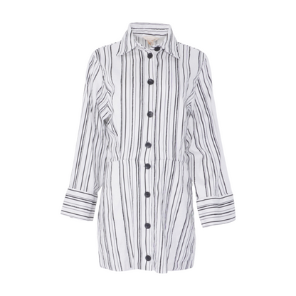 White Striped Mini Dress
