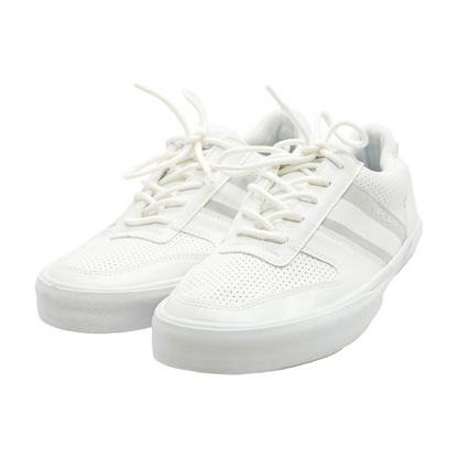 White Low-Top Athletic Shoes