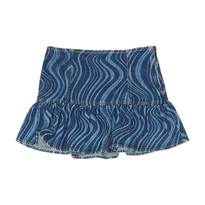Blue Abstract Skirt