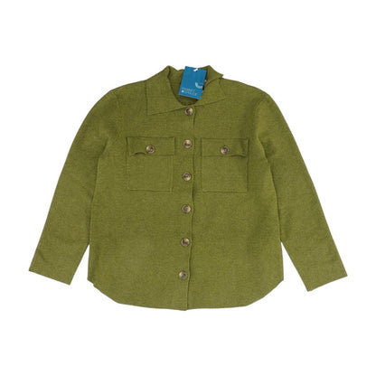 Green Button Down