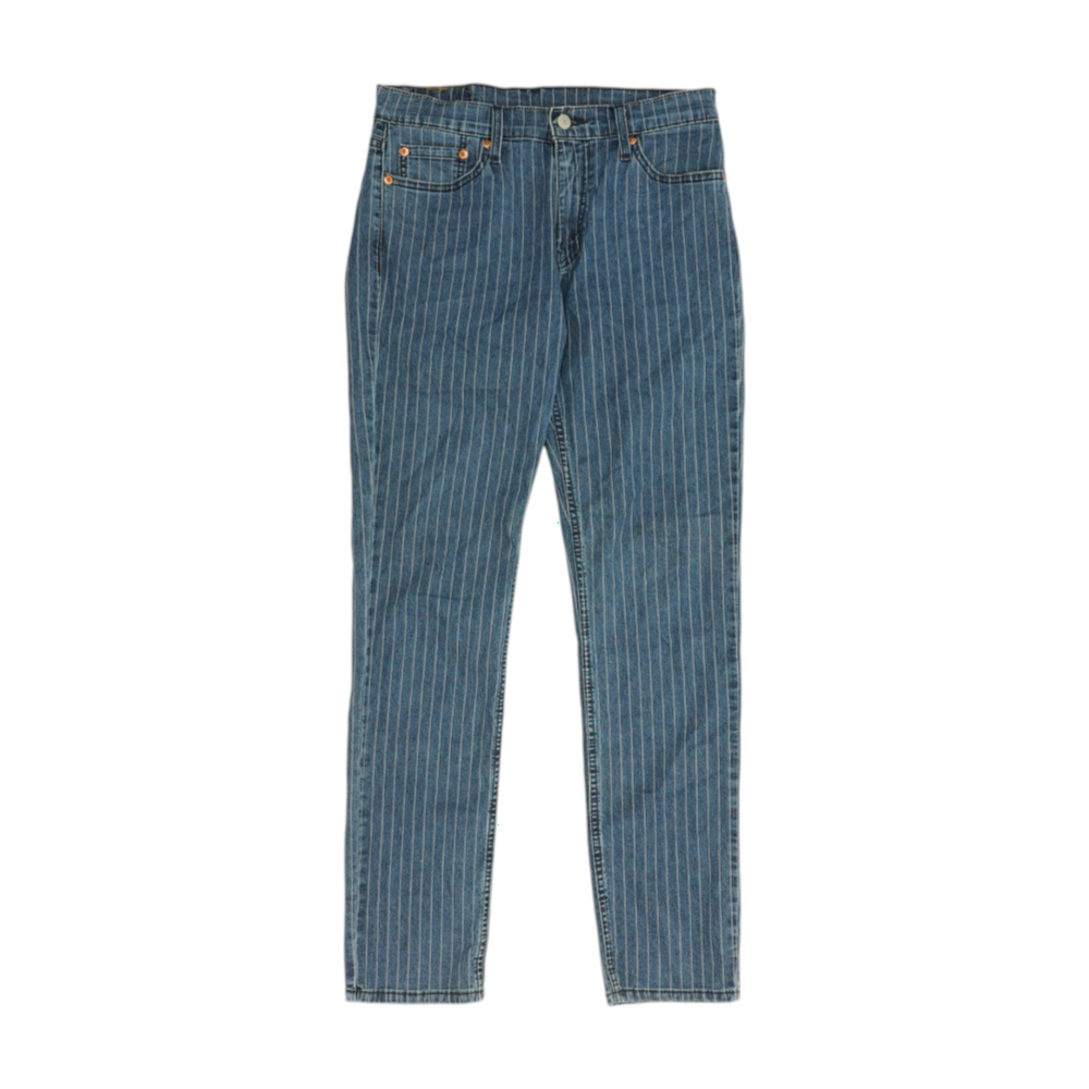 Levi's Blue Striped Slim Jeans – Image 1