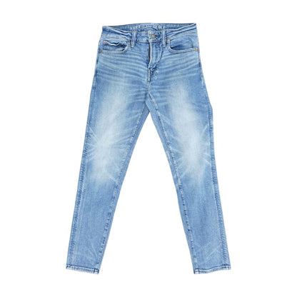 Blue Mid Rise Skinny Leg Jeans