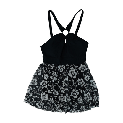 Black Floral One-Piece