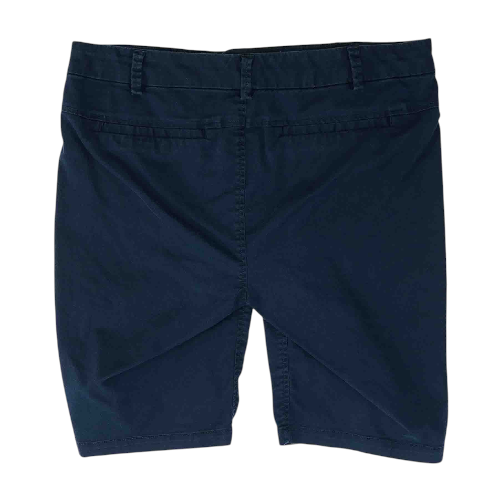 Navy Solid Casual Shorts