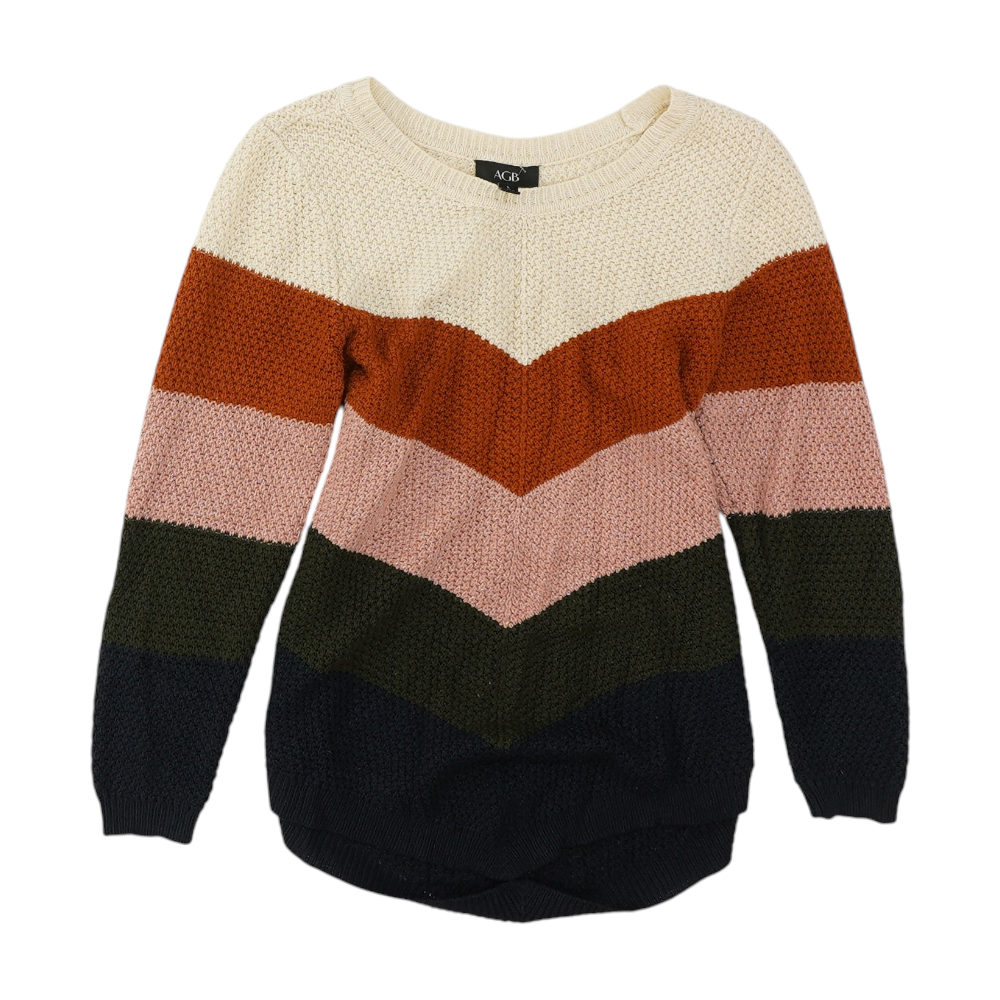 Multi Color Block Pullover Sweater