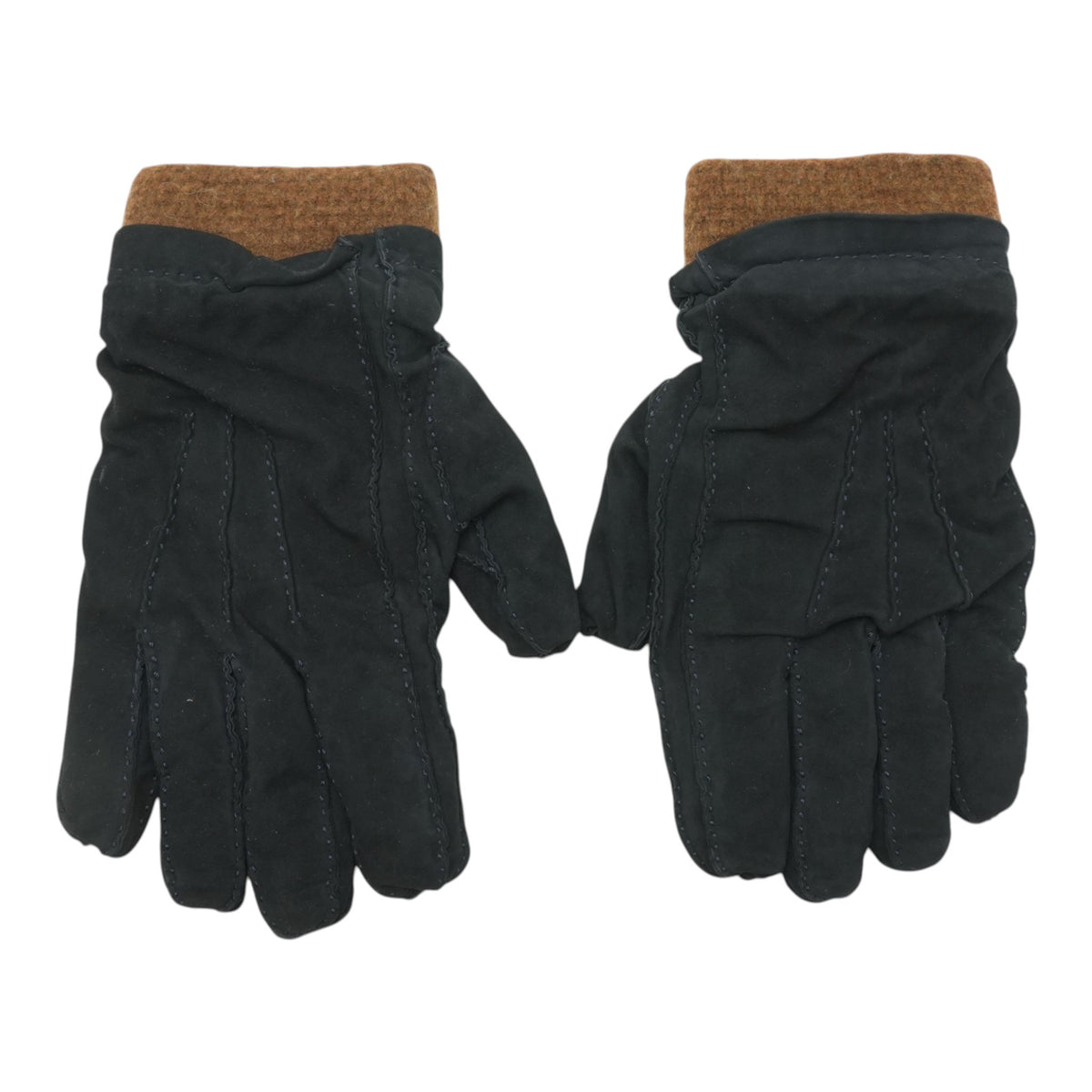Two Tone Suede and Cashmere Gloves