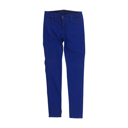 Blue Solid Skinny Leg Jeans