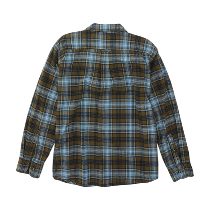 Olive Plaid Flannel Button Down
