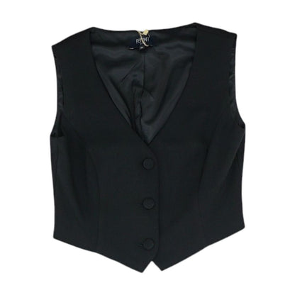 Black Solid Vest