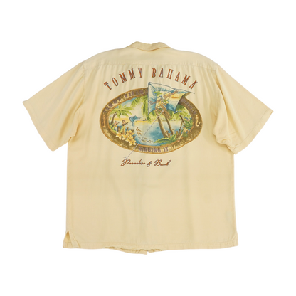 Yellow Solid Short Sleeve Button Down
