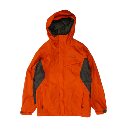Orange Color Block Rain Jacket