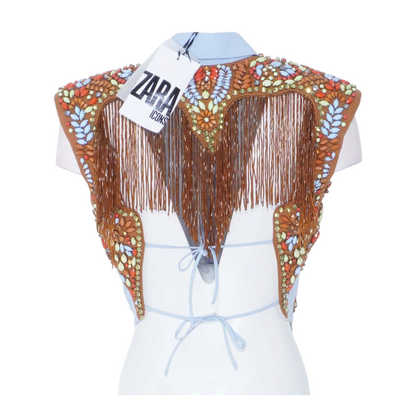 Blue Icons Collection Embroidered Shirt