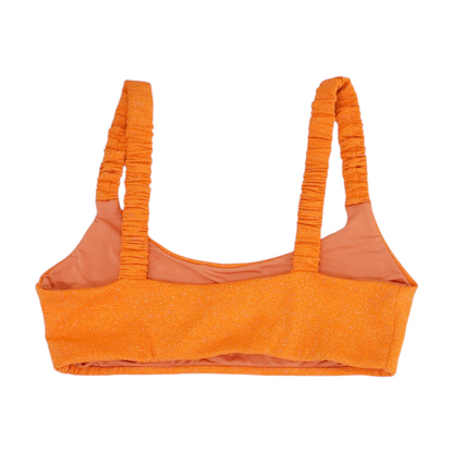 Orange Striped Swim Top