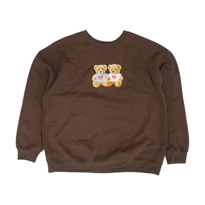 Brown Solid Sweatshirt Pullover