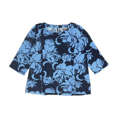 Blue Floral Blouse