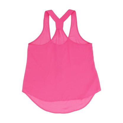 Pink Solid Sleeveless Blouse