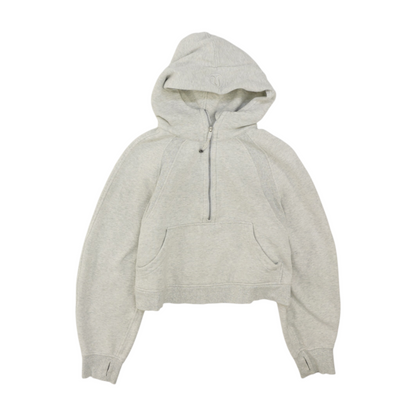 Gray Solid 1/4 Zip Pullover