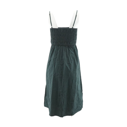Black Solid Midi Dress