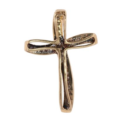 14K Yellow Gold Diamond Pendant