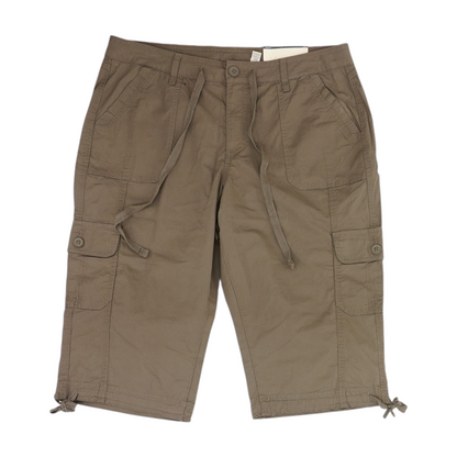 Brown Solid 5-Pocket Capris