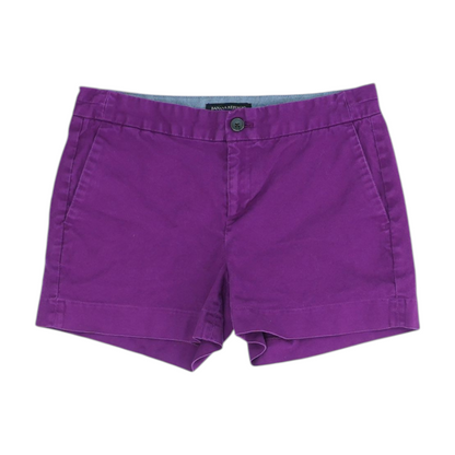 Purple Solid Chino Shorts